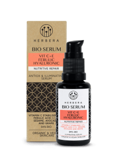 BIO SERUM VITAMIN C + E + FERULIC +HYALURONIC OIL FREE HERBERA